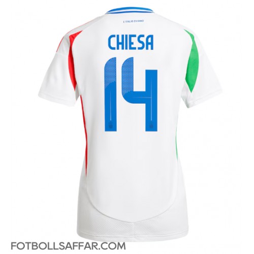 Italien Federico Chiesa #14 Bortatröja Dam EM 2024 Kortärmad